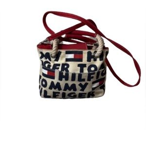 Graffiti Tommy Hilfiger Red, Blue & Beige Crossbody Purse